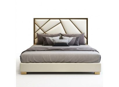Bett Polster Design Luxus Doppel Hotel Betten Schlaf Zimmer Deko Leder Neu