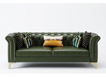 Klassische Dreisitzer Couch Möbel Polster Sofa 3 Sitzer Leder Couchen