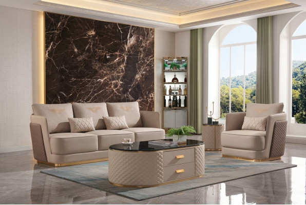 Sofagarnitur 3+1 Sitzer Klassische Garnituren Leder Couchen Sofas Polster