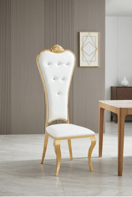Stuhl Lehnstuhl Polster Holz Klassische Stühle Luxus Edelstahl Sessel