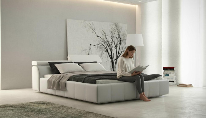 Bett Designer Polsterung Hotel Doppelbetten Multifunktion Betten 180 x 200 Neu