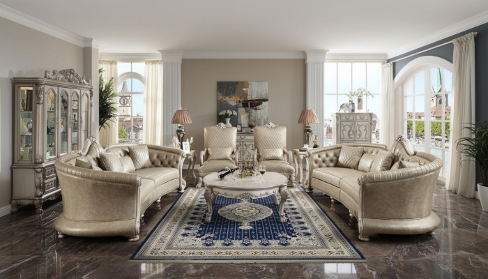 Sofagarnitur Couchtisch Beistelltisch Wohnlandschaft Sofa Polster 5tlg. Set Neu