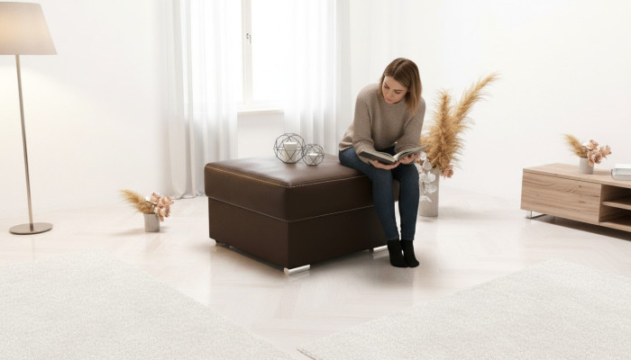 Hocker Polsterhocker Sitzhocker Edler Truhe Box Pouf Fußhocker Sitz