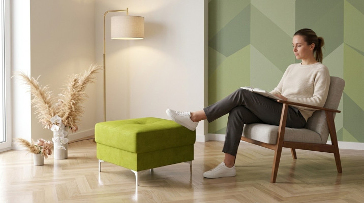 Möbelhocker Sitz Hocker Pouf Sofa Polster Beistellhocker Fußhocker