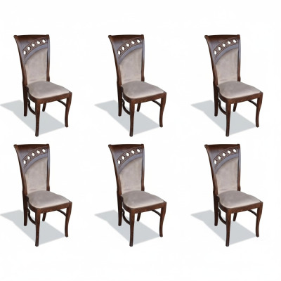 Garnitur Küchen Wohnzimmer Esszimmer Set Designer Stuhl Set 6x Stühle Polster