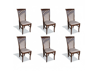 Garnitur Küchen Wohnzimmer Esszimmer Set Designer Stuhl Set 6x Stühle Polster