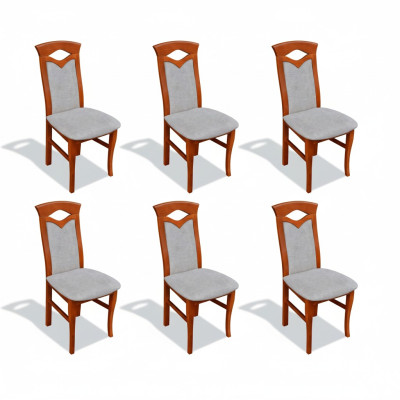 Polsterstuhl Sessel Textil Sitz Sessel Set Neu Küche Stuhl Esszimmer 6x Stühle