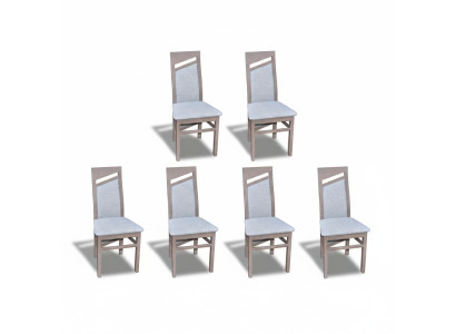 Esszimmerstuhl Stoff Polster Stühl Gastro Esszimmer Set 6x Massivholz Sessel