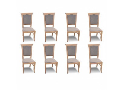 Garnitur Lehn Designer Gruppe Neu Ess 8x Stuhl Zimmer Stühle Polsterstuhl Sessel