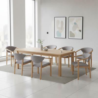 Set Garnitur Sitz Polster Wohnzimmer Design Ess Stuhl Zimmer Gruppe 8x Stühle