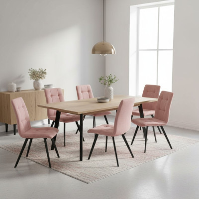 Stuhl 8x Esszimmer Polsterstuhl Fernseh Lounge Textil Sitz Sessel Set Neu Club