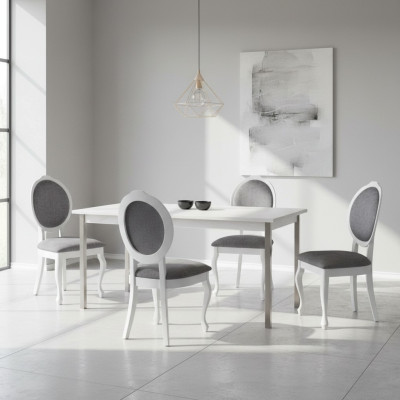 Stühle 4x Stuhl Set Echtes Holz Polster Sitz Esszimmer Garnitur Lehn Stühle Neu