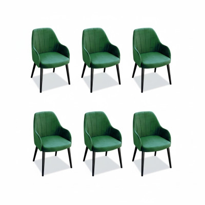 Esszimmer Stuhl Stühle Sitz Massiv Modern Holz Sessel Set 6x Luxus Restaurant