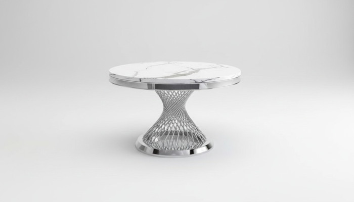 Tisch xxl Edelstahl Möbel  Jugendstil royal luxus Möbel Esstisch Konferrenztisch