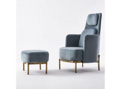 Sessel Stuhl Polster Fernseh leder Textil Stoff Grau Design Lounge