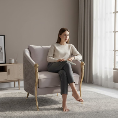 Sessel Design Stuhl Polster Relex Lounge Fernseh Wohnzimmer 1 Sitzer