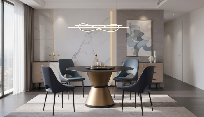 Moderne Esszimmer Wohnzimmer Küche Rundes Tische Esstisch Design Tisch Runde