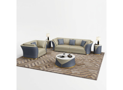 Sofagarnitur 3+1 Sitzer Sofas Couch Polstergarnitur Möbel Couchen Leder Büro Neu