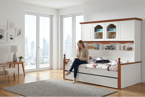 Bett Kinder Jugend Zimmer Betten Holz Schlafzimmer Wohnen Landhaus Möbel Neu