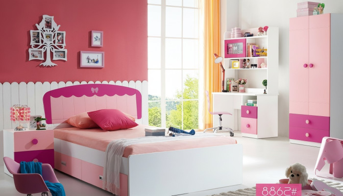 Set Tisch Bett Kleiderschrank Kommode 4tlg Komplett Jugendzimmer Kinderzimmer