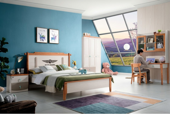 Garnitur Set Bett Nachttisch Kommode Design Schlafzimmer 5 tlg. Komplette Neu