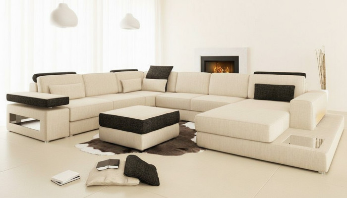 XXL Wohnlandschaft Sofa Couch Polster Sofa Ecke Designer U-Form Ecksofa Neu