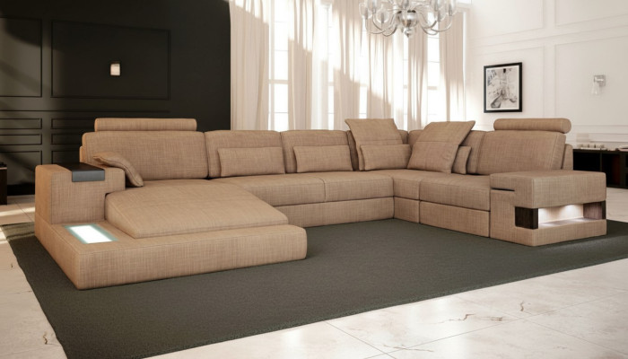 UForm Polster Couchen Textil Design Beleuchtet Wohnlandschaft Ecksofa Sofa Couch