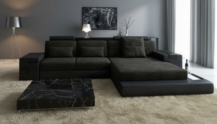  Ecksofa Sofa L-Form Textilsofa Couch Wohnlandschaft Esk Moderne Sofas