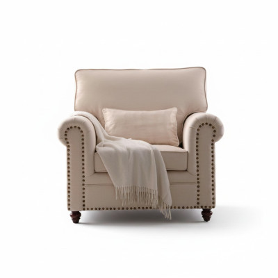 Sessel Stoff Sofa Einsitzer Möbel Relax Sitz Design Couch Lounge Textil landhaus