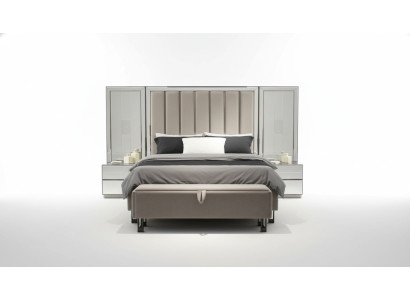 Luxus Schlafzimmer Set Bett+ 2x Nachttische Komplettes Zimmer Möbel Neu