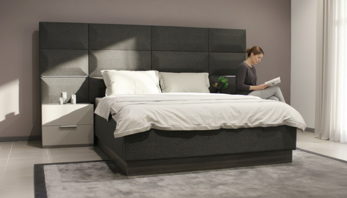 Luxus Schlafzimmer Set Designer Bett 2x Nachttisch Holz Komplett neu 3 tlg.