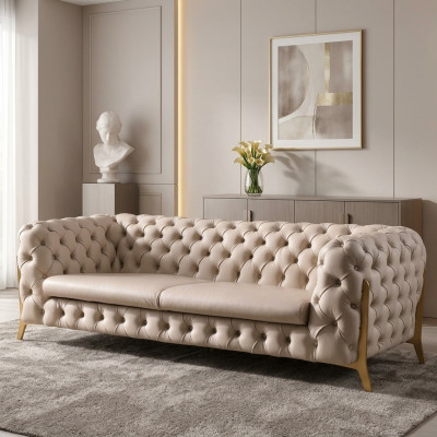Kunstleder 3 Sitzer Sofa Wohnlandschaft Relax Sitz Design Couch Lounge Sofas
