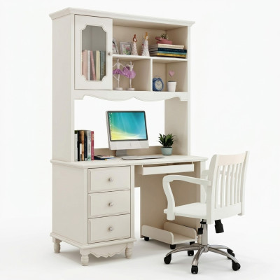 Landhaus Schreibtisch Sessel Bürotisch PC Tisch Schreibtische 2tlg. Tische Neu