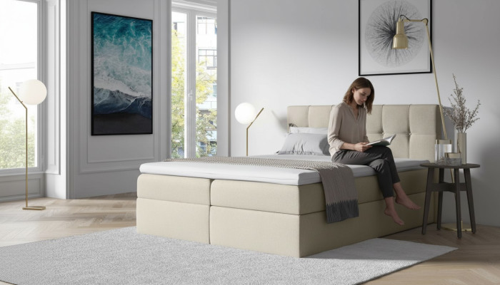 Stoff Boxspringbett Textil Design Doppel Hotel Schlafzimmer Modern Bett Betten