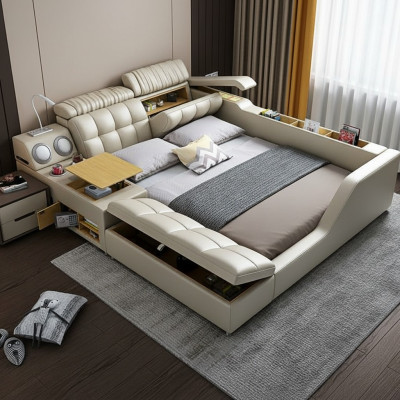 Doppelbett Polsterbett Schlafzimmer 180x200cm Multifunktion Bett Betten