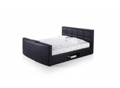 Bett mit Lift Fernseh Halterung Schlafzimmer Betten Polster Doppel