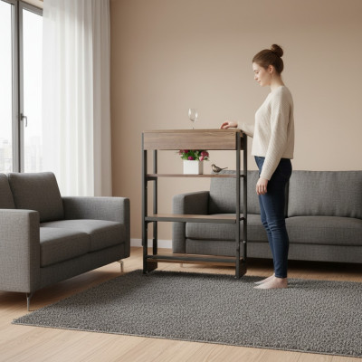 Multifunktion Platz sparende Möbel Esstisch Tisch Regal 2in1 Küche Tische Holz