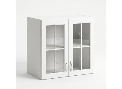 Klassisches Design der Hängevitrine aus Holz und Glas