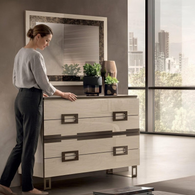 Set Kommode Spiegel Holz Kommoden Kommodenschrank Design Modern Gruppe Möbel