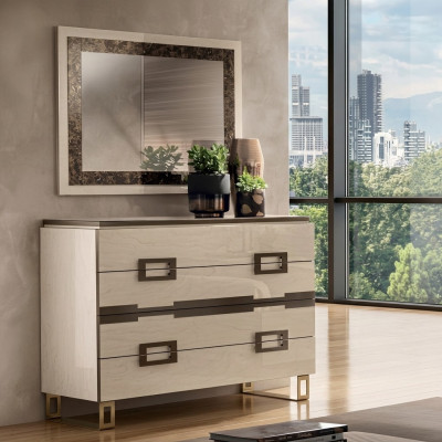 Set Kommode Spiegel Holz Kommoden Kommodenschrank Design Modern Gruppe Möbel