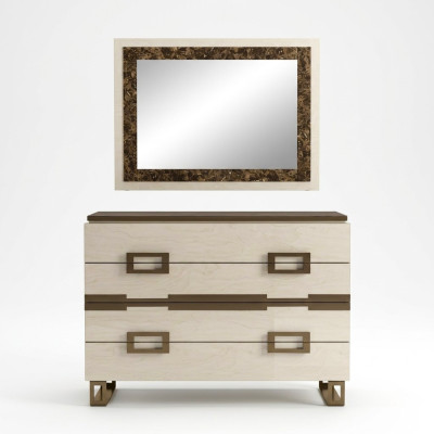 Set Kommode Spiegel Holz Kommoden Kommodenschrank Design Modern Gruppe Möbel