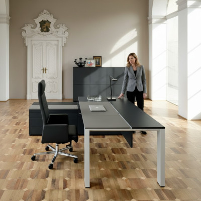 Konferenztisch Ecktisch Schubladen Ecktisch mit Regalen Computertisch Möbel Neu