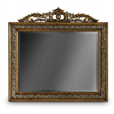 Klassischer Designer Spiegel Wandspiegel Quadratische Barock Gold Model BV1579O
