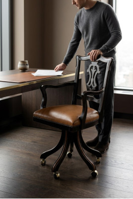 Designer Möbel Office Chef Drehbarer Luxus Büro Sessel Stuhl Polster Stühle Neu
