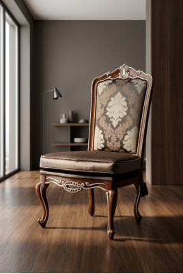 Designer Textil Stuhl Stühle Esszimmerstühle Massivholz Stuhl Esszimmerstuhl