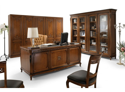 Design Büro Tisch Schreibtisch Sessel Einrichtung tisch Stuhl 2tlg. Massivholz