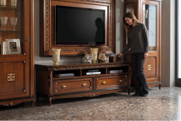 Design Kommode Schrank Sideboard Klassisch Stil Wohnzimmer Kommoden Lowboard RTV