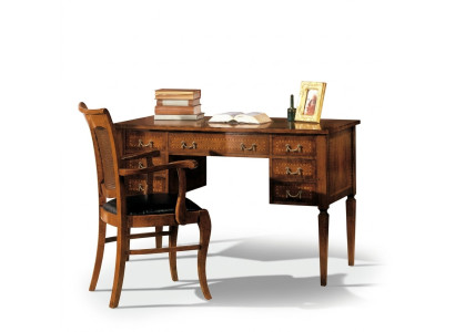 Schreibtisch Stuhl Holz Armlehnen Schreibtisch Büro Möbel Italienisches 2tlg Neu