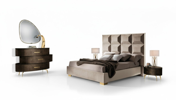 Bett Set Design Klassisch Betten Nachttisch Kommode 4tlg. Schlafzimmer