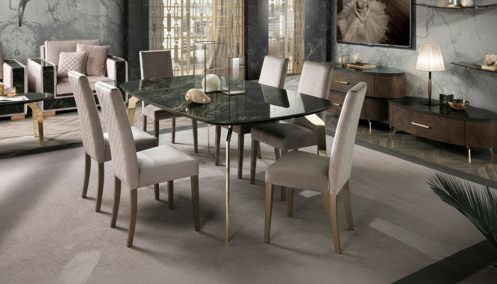 Luxus Set Esszimmer Esstisch Stuhl XL Tisch Tische Stühle Holz Design 7 tlg Neu